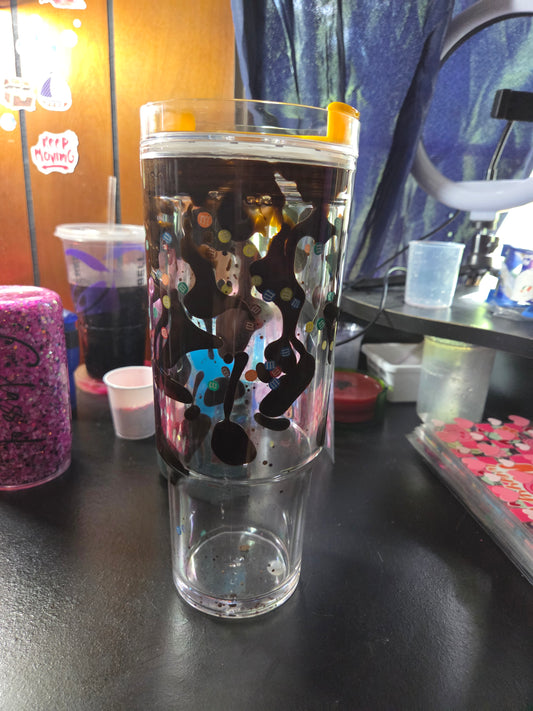 40oz premade lava. Can choose decal for cup.